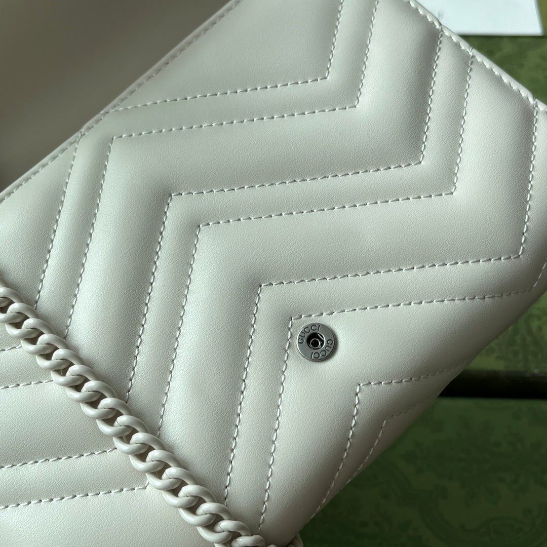 {Style No: G8414YTZ} MARMONT QUILTED HANDBAG 20 IN WHITE CALFSKIN - Image 7