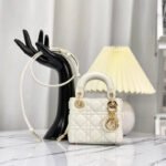 {Style No: LYECTGLH} MICRO LADY 12 BAG IN WHITE LAMBSKIN