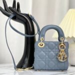 {Style No: QWVY6SEK} MICRO LADY 12 BAG IN BLUE SAPPHIRE LAMBSKIN