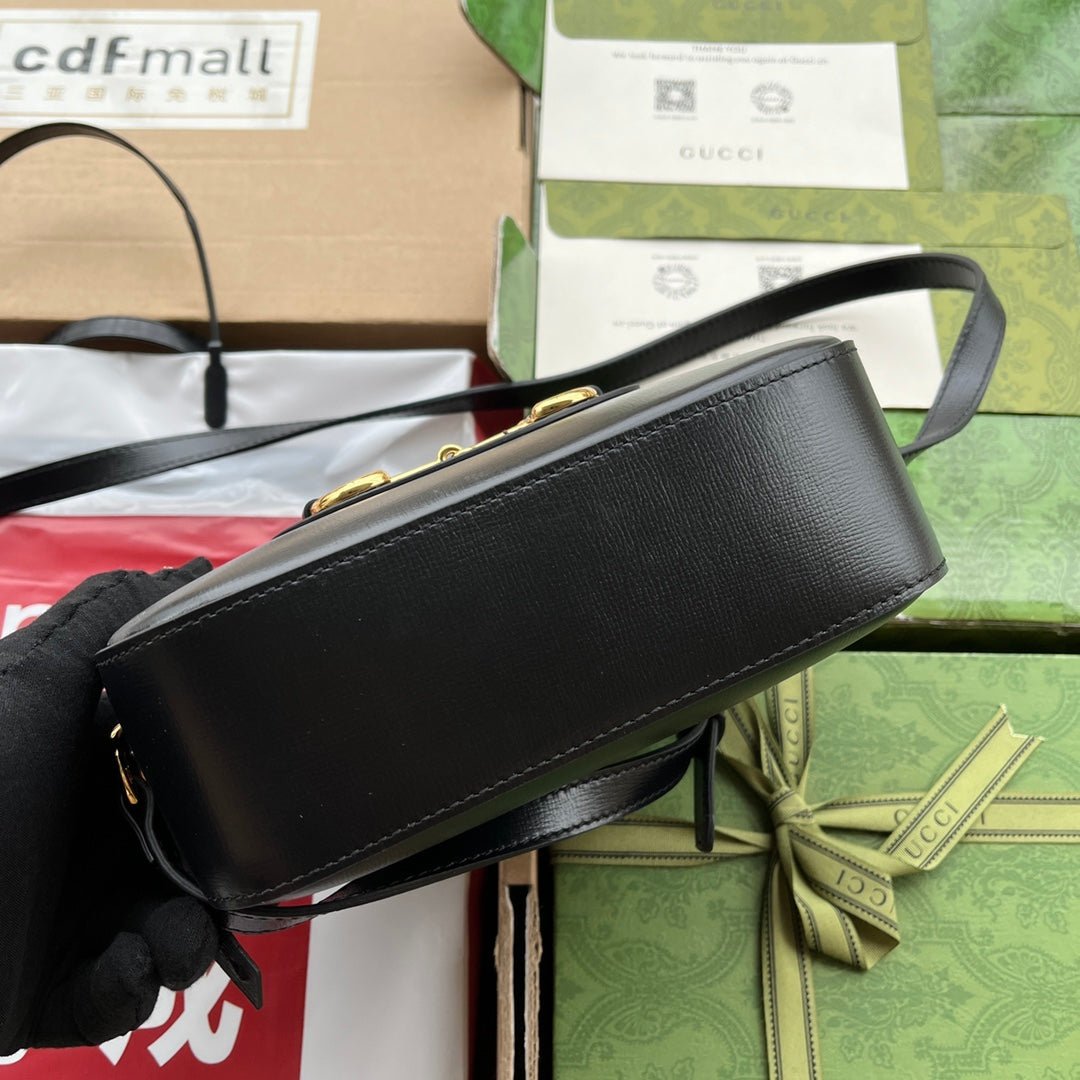 {Style No: JM7PJ4WM} HORSEBIT 1955 SMALL CAMERA BAG 20 IN BLACK CALFSKIN - Image 5