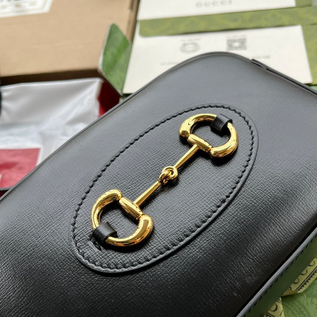 {Style No: JM7PJ4WM} HORSEBIT 1955 SMALL CAMERA BAG 20 IN BLACK CALFSKIN - Image 7
