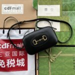{Style No: JM7PJ4WM} HORSEBIT 1955 SMALL CAMERA BAG 20 IN BLACK CALFSKIN