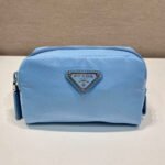 {Style No: USTHBYED} PRA CLUTCH 12 IN CERULEAN BLUE RE-NYLON