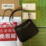 {Style No: SC1SZUZJ} SLIM HORSEBIT SMALL SHOULDER BAG 23 IN BLACK CALFSKIN PALLADIUM HARDWARE