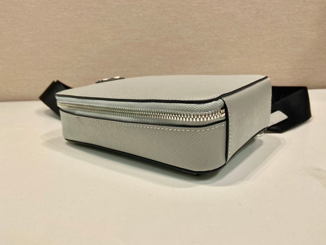{Style No: PC611HC8} CHEST BAG 20 IN ECHO GRAY SAFFIANO LEATHER - Image 6