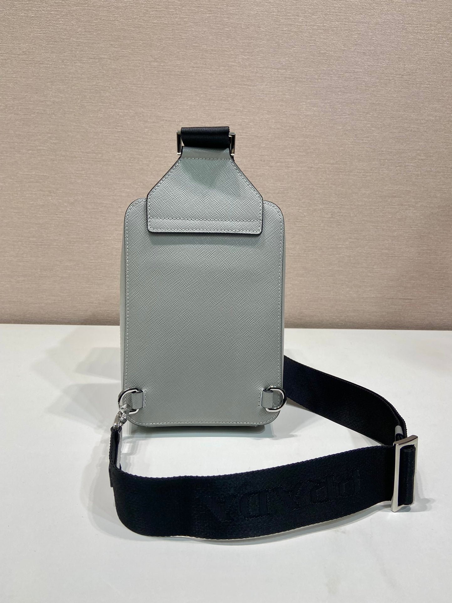{Style No: PC611HC8} CHEST BAG 20 IN ECHO GRAY SAFFIANO LEATHER - Image 8