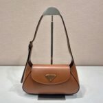 {Style No: JN9B4EOV} FLAP BAG 25 IN CINNAMON BROWN SMOOTH CALFSKIN TRIANGLE LOGO