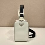 {Style No: 7T221QFA} CHEST BAG 20 IN WHITE SAFFIANO LEATHER