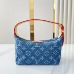 {Style No: YI1JJKN5} HILLS POCHETTE 18 IN BLUE MONOGRAM DENIM