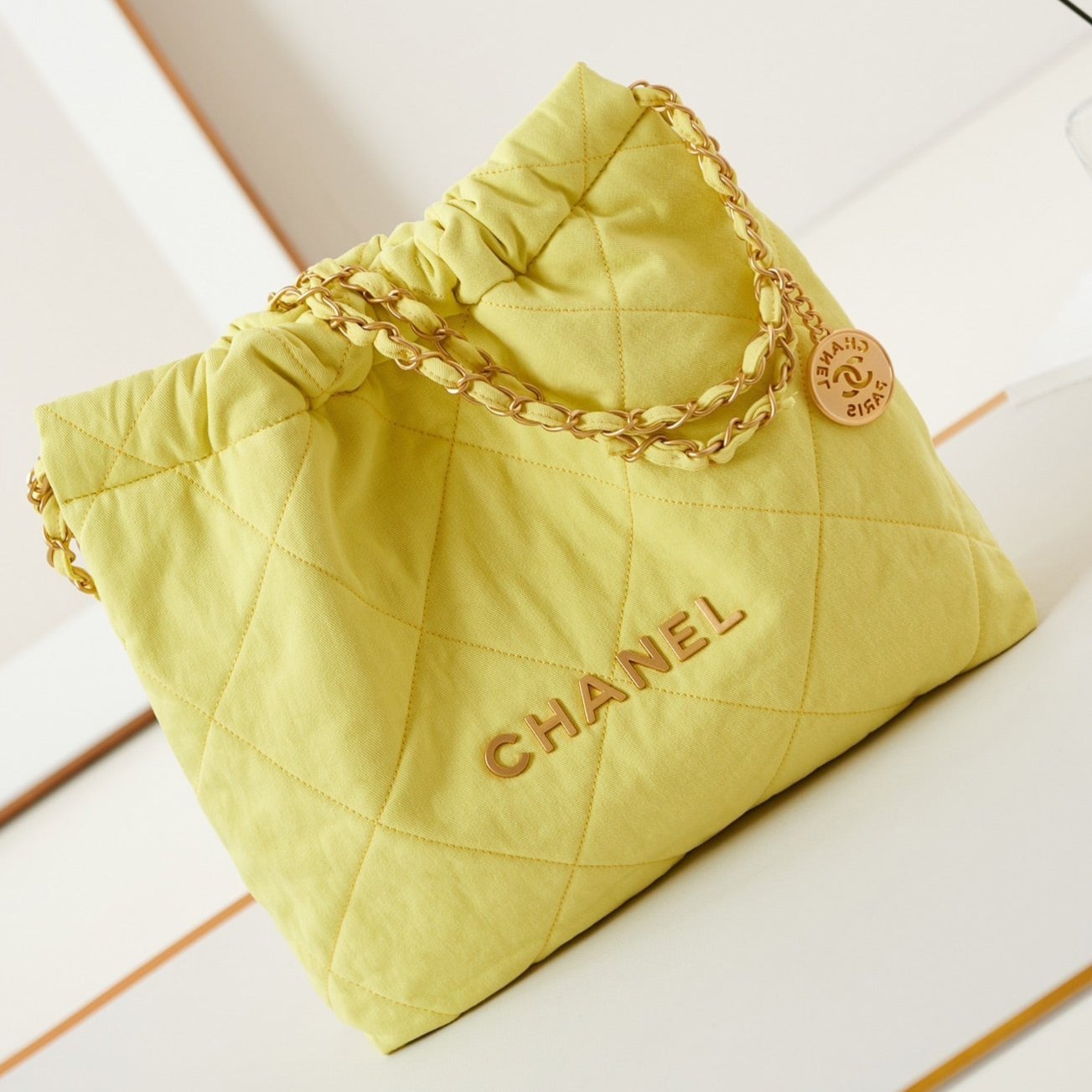 {Style No: VL6RX7EY} CC CLASSIC MEDIUM 37 BAG IN YELLOW CORN CANVAS