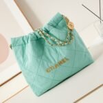 {Style No: FWL91PUY} CC CLASSIC MEDIUM 37 BAG IN TIFFANY BLUE CANVAS