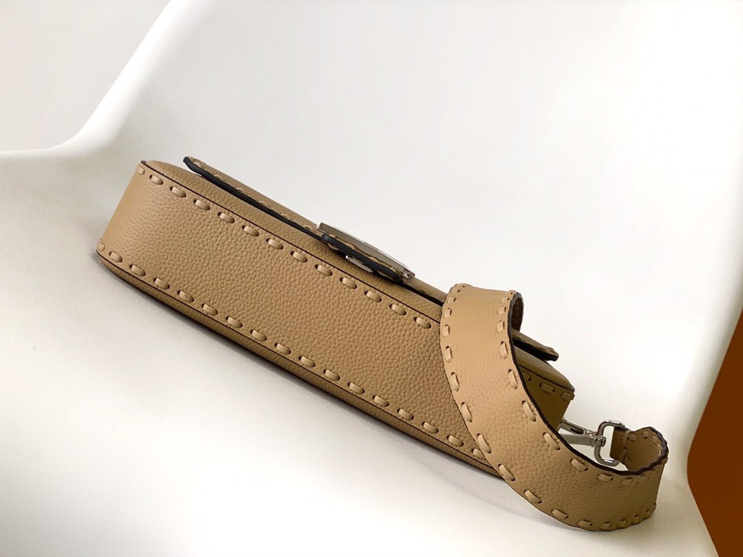 {Style No: N784Q6DP} Fend Baguette 27 Bag Light Brown Calfskin Shw - Image 8