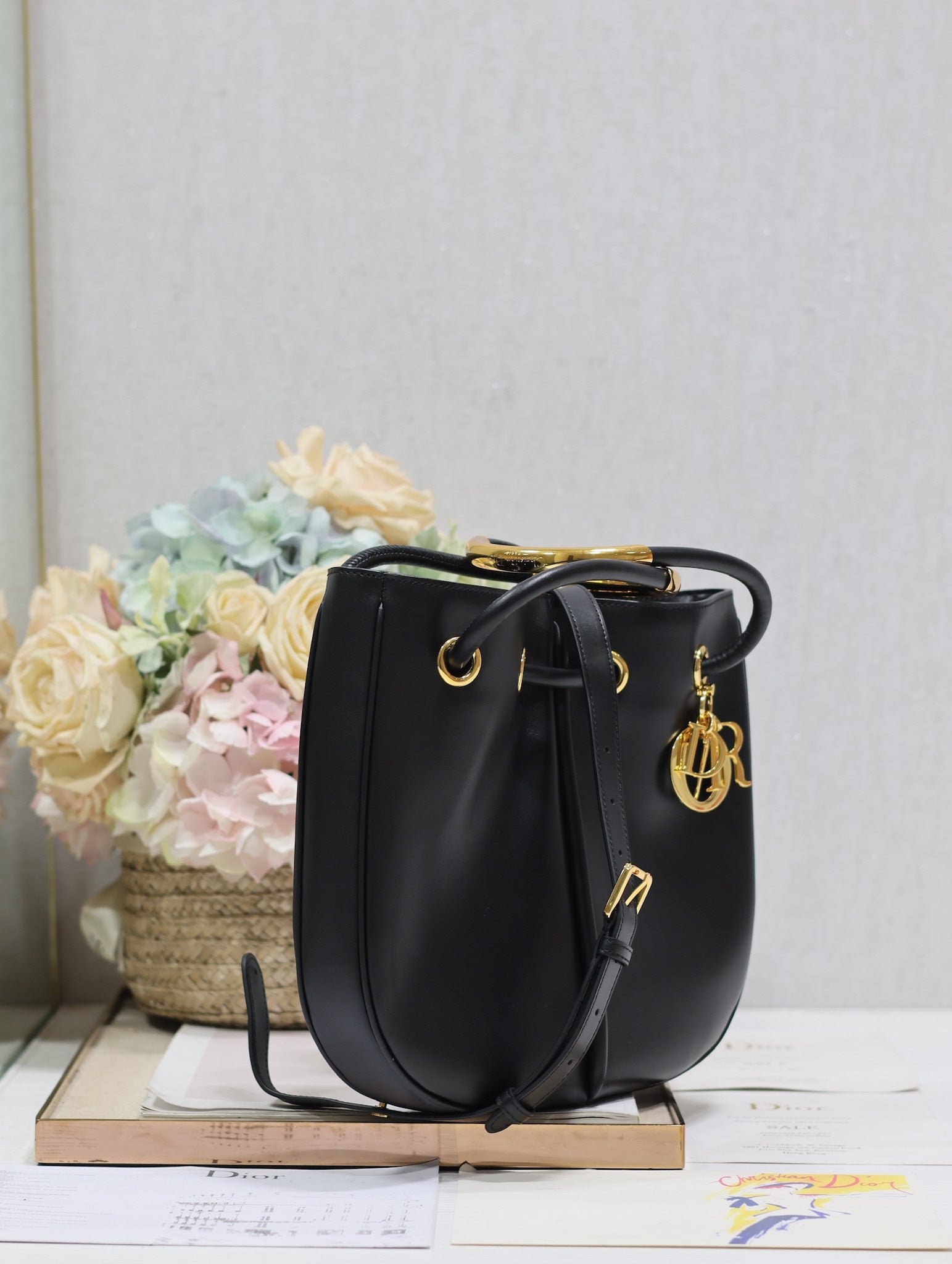 {Style No: NZF16AWY} MINI 27 NOLITA BAG IN BLACK SMOOTH CALFSKIN - Image 3