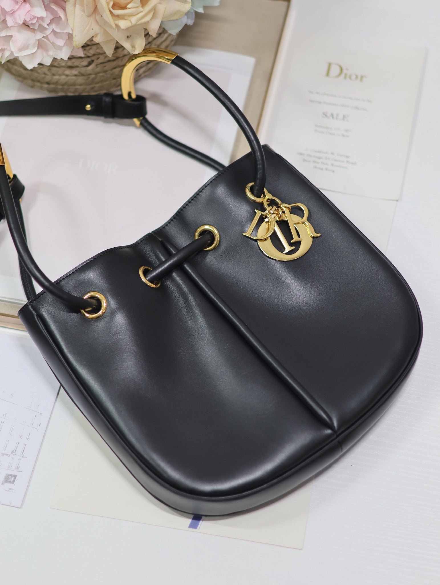{Style No: NZF16AWY} MINI 27 NOLITA BAG IN BLACK SMOOTH CALFSKIN - Image 5
