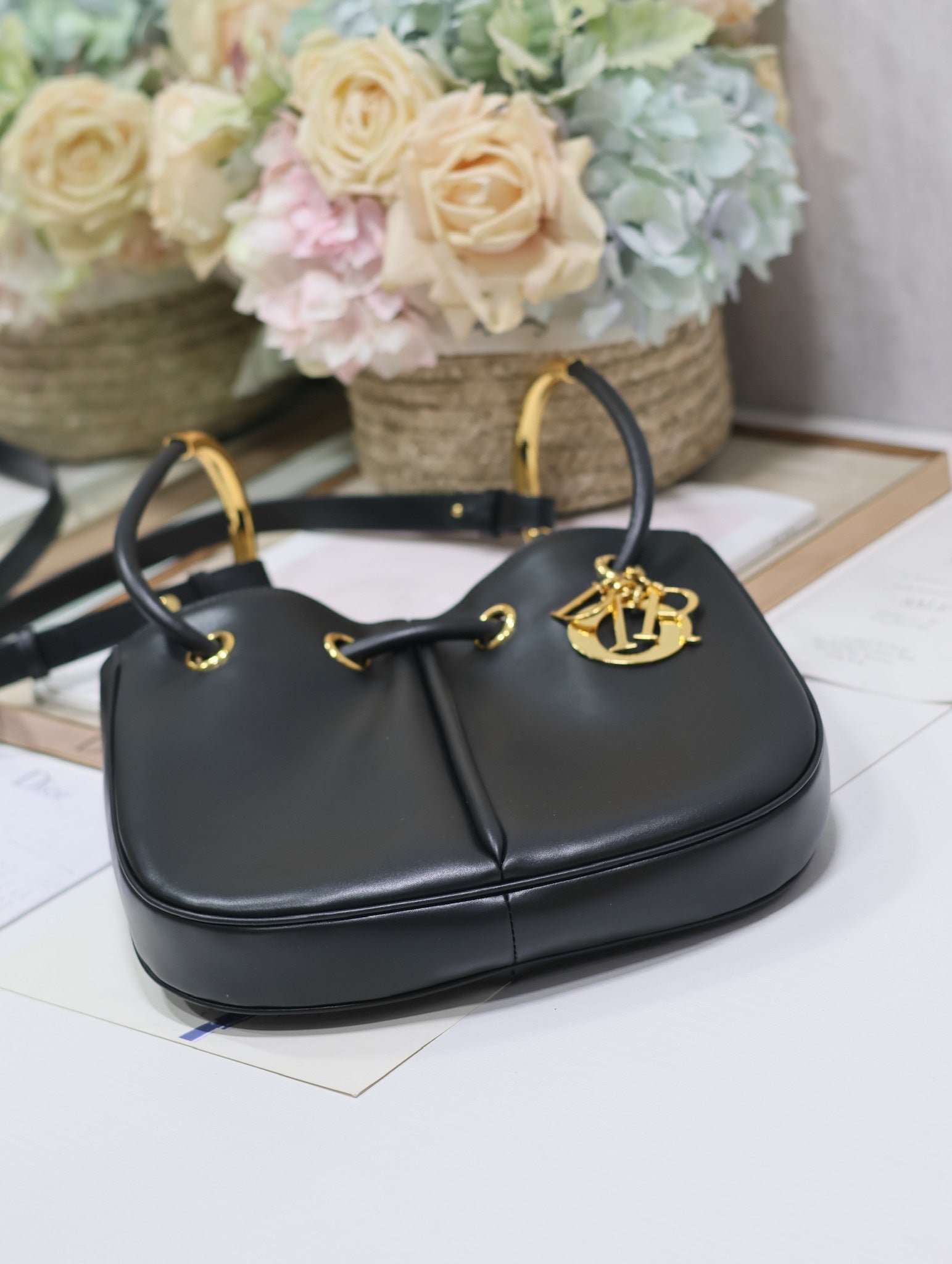 {Style No: NZF16AWY} MINI 27 NOLITA BAG IN BLACK SMOOTH CALFSKIN - Image 4