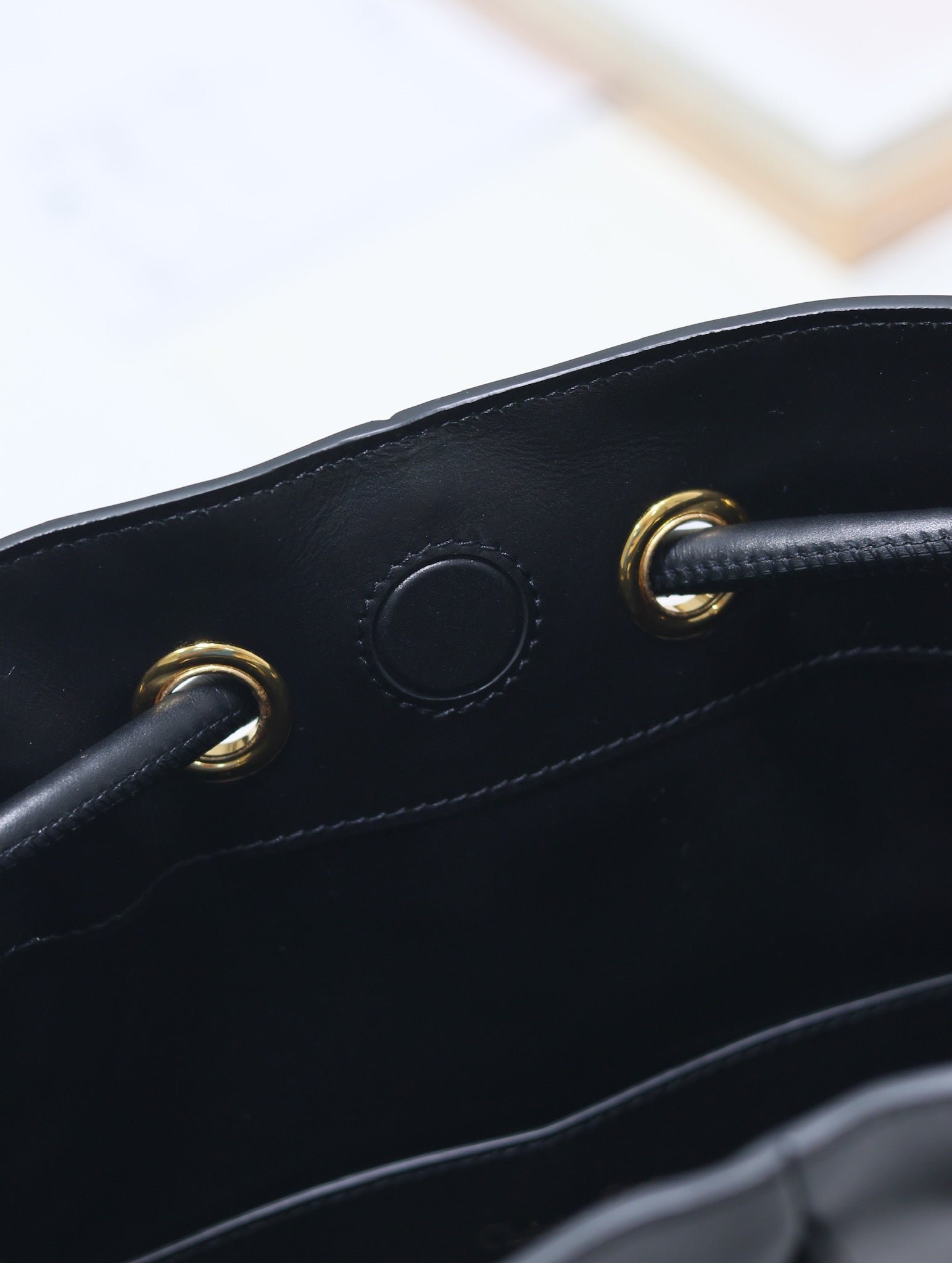 {Style No: NZF16AWY} MINI 27 NOLITA BAG IN BLACK SMOOTH CALFSKIN - Image 8