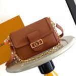 {Style No: QA9NICRZ} DAUPHINE SOFT MM 24 IN COGNAC CALFSKIN GOLD HARDWARE