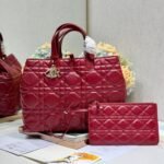 {Style No: ZDHWCBQD} MEDIUM 37 TOUJOURS BAG IN RUBY RED MACROCANNAGE LAMBSKIN