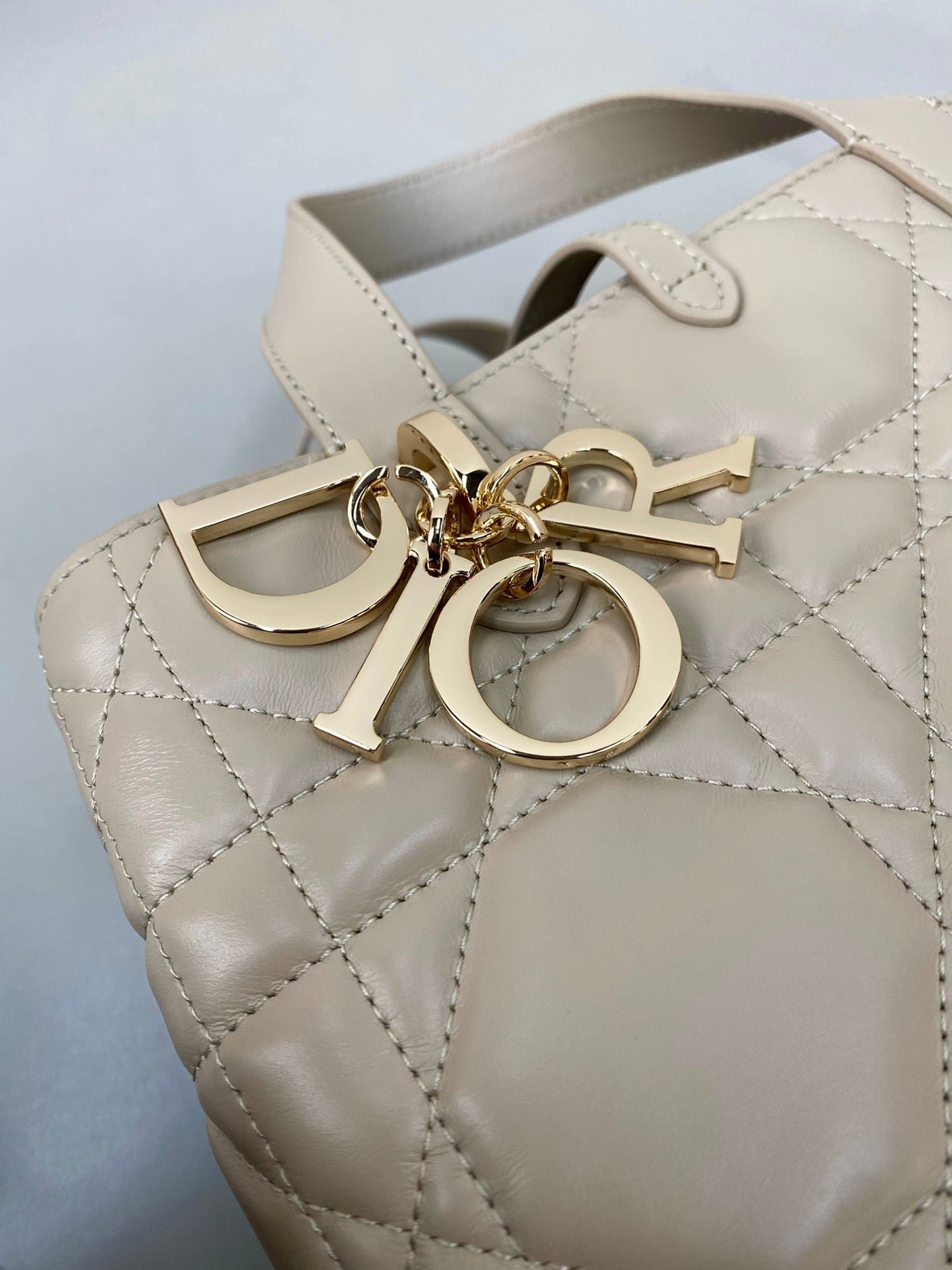 {Style No: SFH4O6LY} MEDIUM TOUJOURS BUCKET BAG 22 IN BEIGE CANNAGE CALFSKIN - Image 6