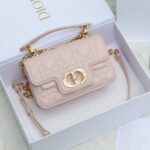 {Style No: PUNEITJV} JOLIE TOP HANDLE BAG 19 IN PALE PINK CANNAGE CALFSKIN