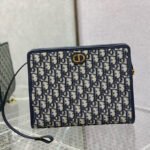 {Style No: BE7ECB2S} OBLIQUE BOOK TOTE 26 IN DARK BLUE MONOGRAM JACQUARD