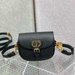 {Style No: UT8Z6A7J} MINI DIOR BOBBY BAG 18 CM IN BLACK CALFSKIN