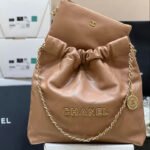 {Style No: KPP3OS2D} GABRIELLE  HOBO BAG 35 IN CAMEL BROWN GRAINED CALFSKIN