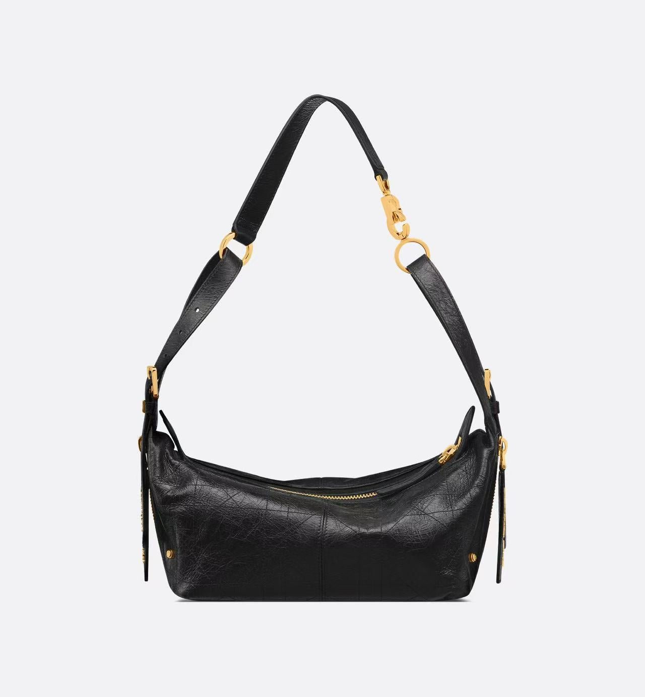 {Style No: PN1MJ4GH} CD SHOULDER BAG 25 IN BLACK CALFSKIN GOLD HARDWARE TP2 - Image 2