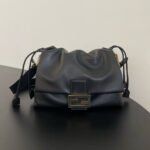 {Style No: YAVT6J1E} FF MAMMA BAGUETTE 16 IN BLACK CALFSKIN