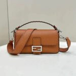 {Style No: 9B5M6MRD} BAGUETTE 27CM TAN CALFSKIN SILVER HARDWARE