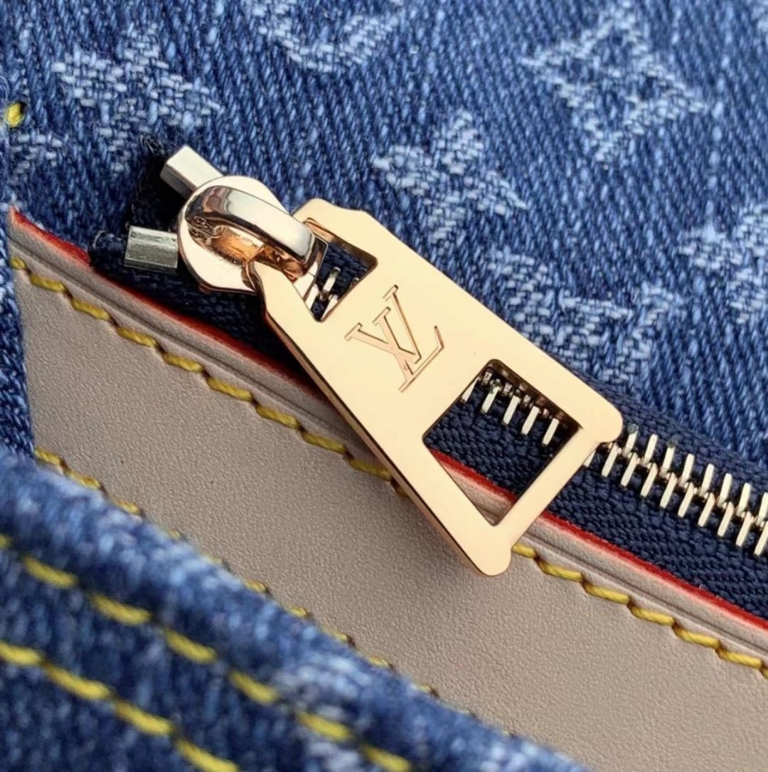 {Style No: 9TW64VOL} DIANE 24 IN DENIM BLUE MONOGRAM COWHIDE LEATHER TRIM - Image 9