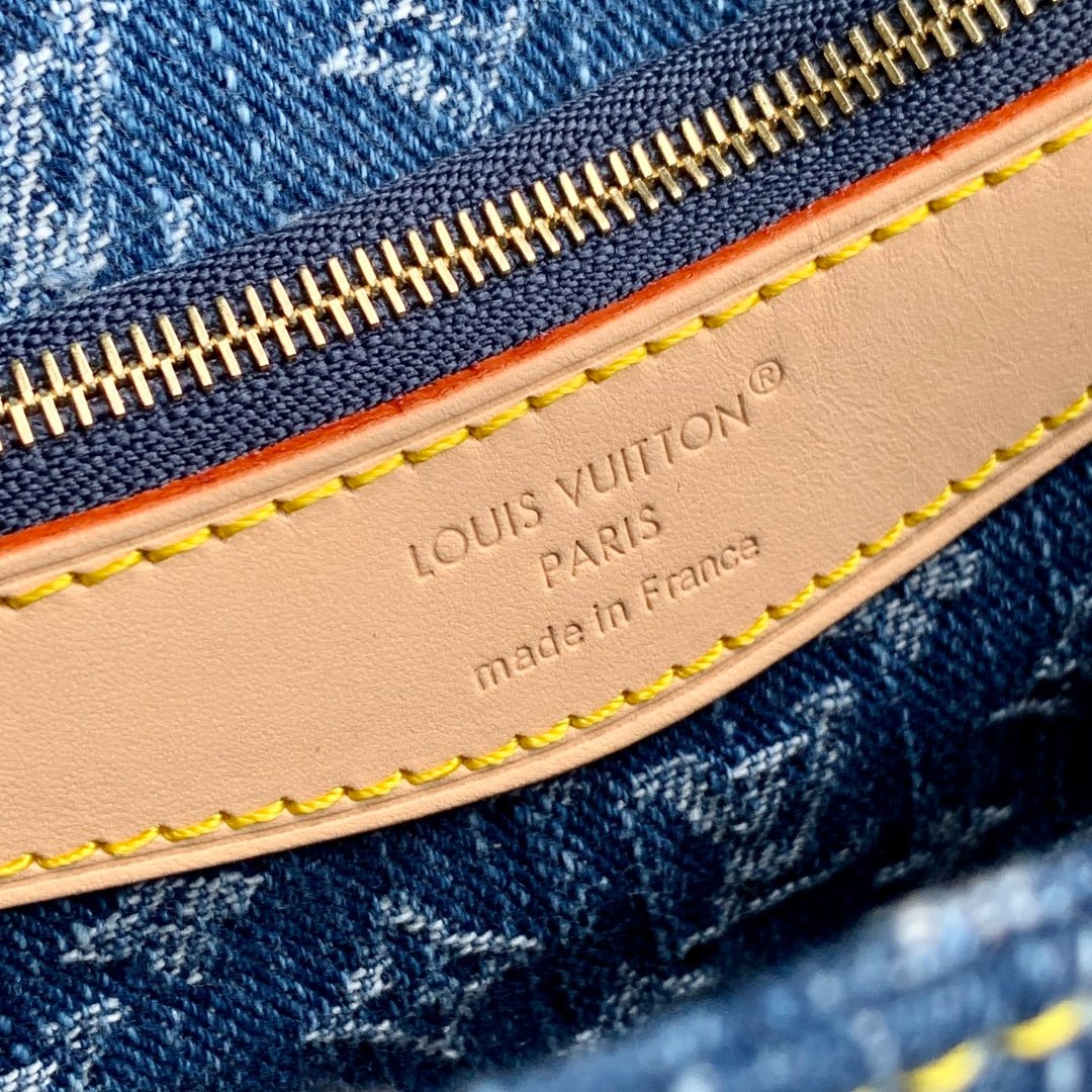 {Style No: 9TW64VOL} DIANE 24 IN DENIM BLUE MONOGRAM COWHIDE LEATHER TRIM - Image 8