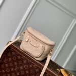{Style No: PSCVNE9H} MINI BUMBAG 17 IN NUDE PINK EMBOSSED MONOGRAM EMPREINTE CALFSKIN