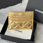 {Style No: MNPCGK2S} CHANEL 25S CARD HOLDER 11 IN GOLD LAMBSKIN GOLD HARDWARE