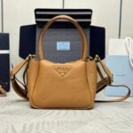 {Style No: YHBA6QYP} PRADA 25S SMALL BAG 23 IN CARAMEL CALFSKIN GOLD HARDWARE