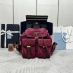 {Style No: Z1VY8LFO} PRADA 25S RE-EDITION 1978 SMALL BACKPACK 28 IN BURGUNDY RE-NYLON