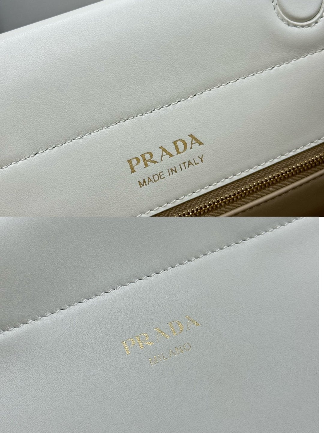 {Style No: MZKLUCDZ} PRADA 25S ENCHAINE MINI BAG 22 IN WHITE CALFSKIN GOLD HARDWARE - Image 9