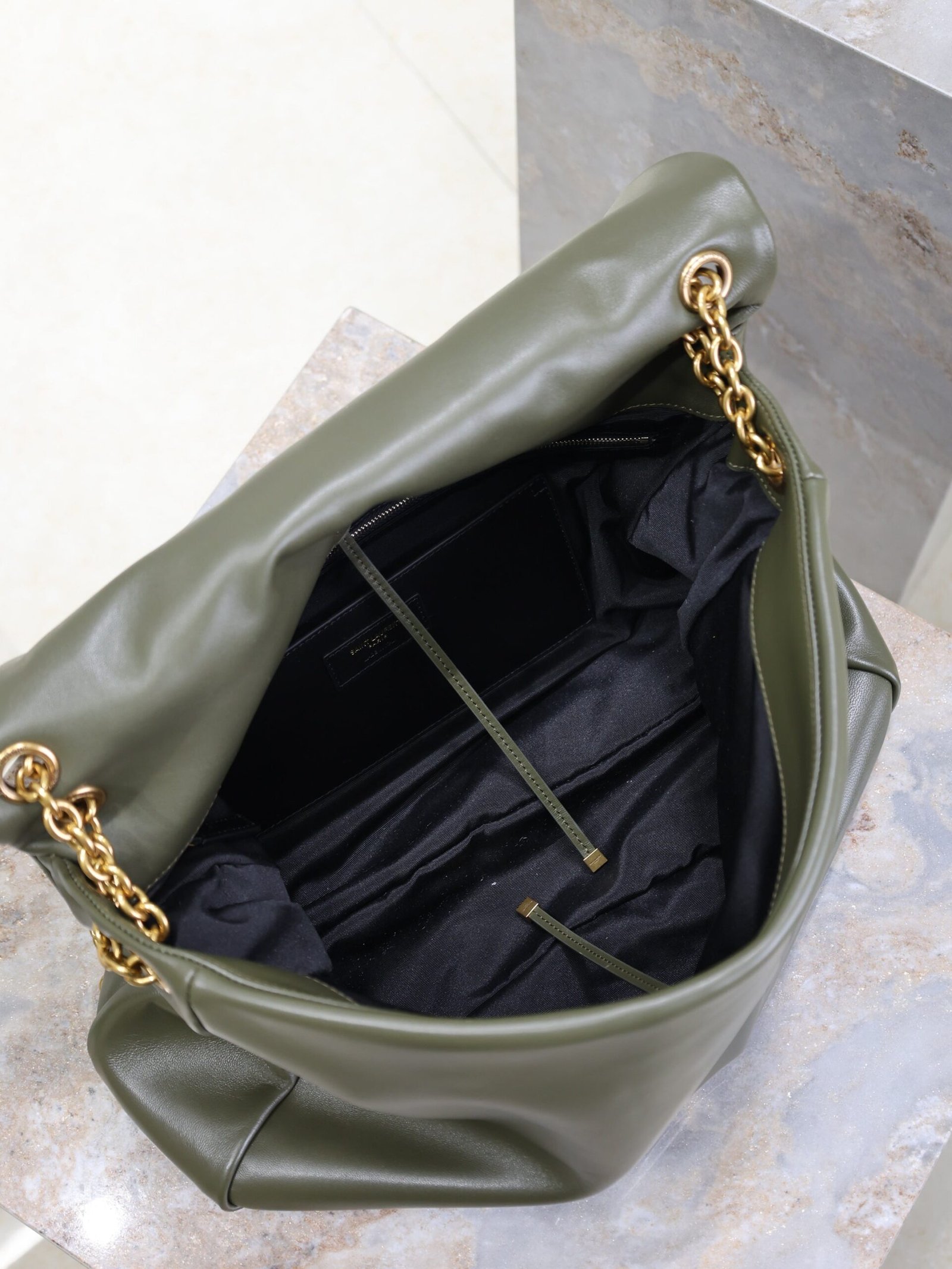 {Style No: 1FDDL7DI} YSL 25S LARGE JAMIE 43 IN LIGHT MUSK LAMBSKIN GOLD HARDWRE - Image 5