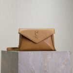 {Style No: MSXZ7G7F} YSL 25S CALYPSO MINI 19 IN CARAMEL LAMBSKIN GOLD HARDWRE