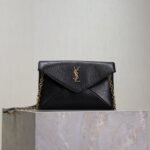 {Style No: JD9MON9Y} YSL 25S CALYPSO MINI 19 IN BLACK LAMBSKIN GOLD HARDWARE