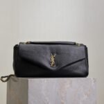 {Style No: VR2MHRMH} YSL 25S CALYPSO 30 IN BLACK GRAINED CALFSKIN GOLD HARDWRE