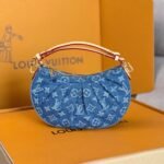 {Style No: 1OPJUQG1} LV 25S POCHETTE VALLEY 21 IN BLUE DENIM MONOGRAM LEATHER TRIM GOLD HARDWARE
