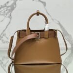 {Style No: UEW2TUR1} TOTE BAG WITH BELT 32 IN CIDER BROWN IMPORTED CALFSKIN