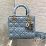 {Style No: W96VFGEW} LADY MINI BAG 20 IN CERULEAN BLUE LAMBSKIN