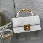 {Style No: 2LBTAI7E} MINI 20 ANGE BAG IN WHITE MACROCANNAGE LAMBSKIN
