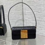 {Style No: J36JB68T} FLAP BAG 18 BLACK QUILTED ALLOVER CALFSKIN