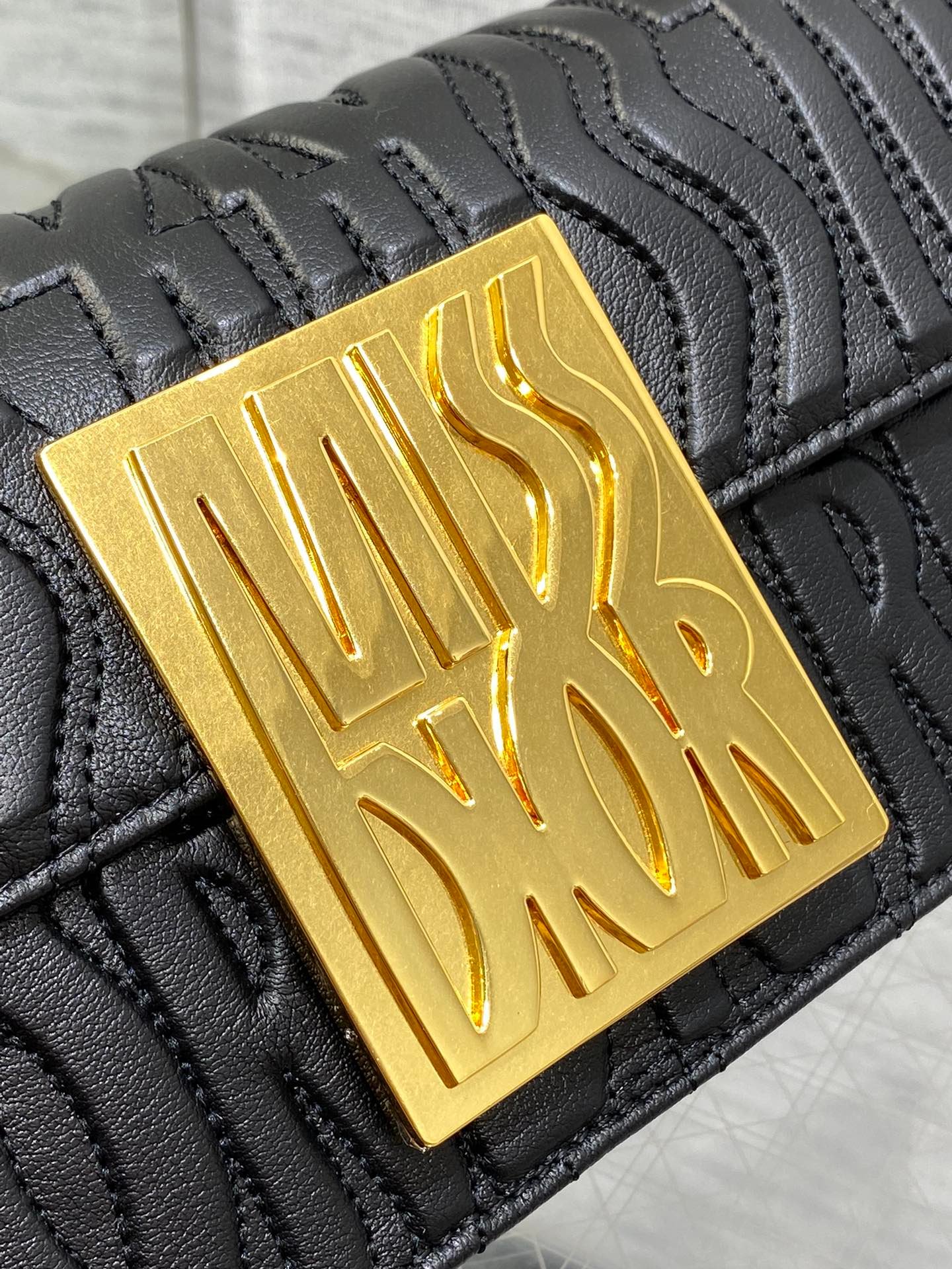 {Style No: J36JB68T} FLAP BAG 18 BLACK QUILTED ALLOVER CALFSKIN - Image 9