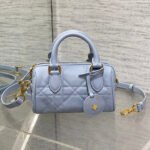 {Style No: SOAETGD9} GROOVE MINI 17 BAG IN LIGHT BLUE LAMBSKIN