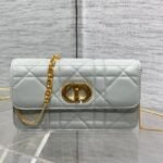 {Style No: R6LR463E} MONTAIGNE AVENUE MINI 19 BAG IN PISTACHIO GREEN CALFSKIN WITH GOLD HARDWARE