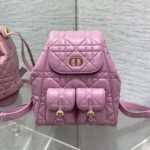 {Style No: GIBV8ADV} MEDIUM 25 CARO BACKPACK FLAMINGO PINK MACROCANNAGE LAMBSKIN